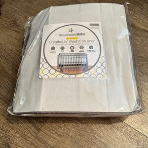 Breathable Baby Mesh Crib Liner in Grey